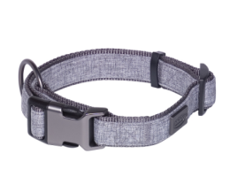 Nobby Ошейник для собак Linen Deluxe L-XL 3,2×45‑65 см серый