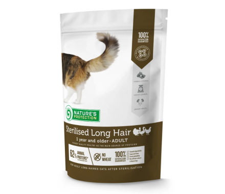 Nature's Protection Сухий корм для котів Sterilised Long Hair Птиця 400 г
