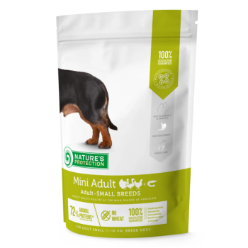 Nature\'s Protection Сухой корм для собак Mini Adult Small breeds Птица и Крыль 500 г