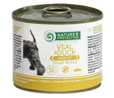 Nature\'s Protection Консерва для собак Small breed Телятина и Утка 200 г