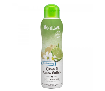 TropiClean Lime & Cocoa Кондиционер для собак и кошек для увлажнения кожи и снижения линьки 355 мл