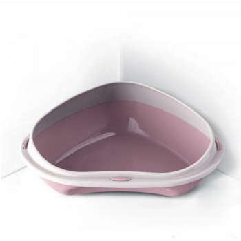 Georplast Shuttle Corner Туалет кутовий для котів з бортиком 58х48х20,5 см рожевий