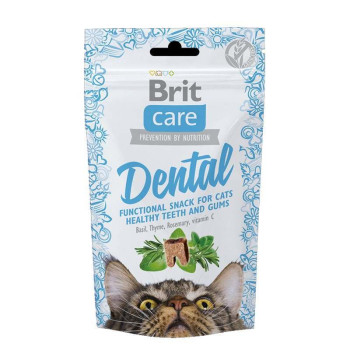 Brit Care Ласощі для котів Dental Індичка 50 г