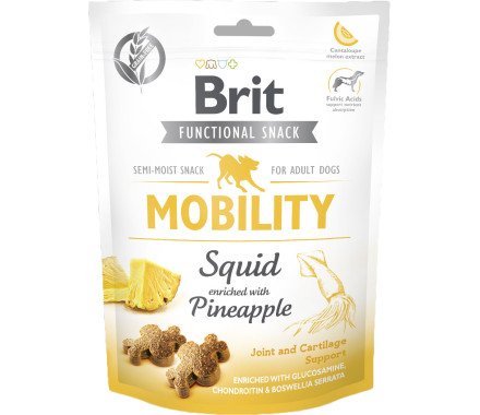 Brit Care Mobility Ласощі для собак Кальмар та ананас 150 г