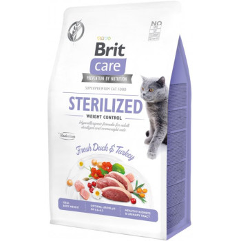 Brit Care Sterilized Weight Control Сухий корм для котів 400 г
