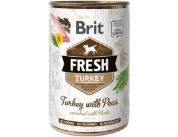 Brit Fresh Консерва для собак Индейка и горох 400 г