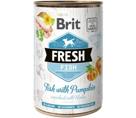 Brit Fresh Консерва для собак Рыба и тыква 400 г