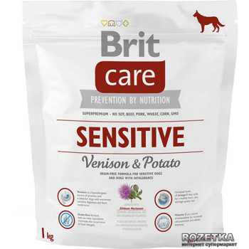 Brit Care Sensitive Сухой корм для собак Оленина и картофель 1 кг