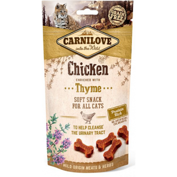 Carnilove Ласощі для котів Crunchy Snack Курка та чебрець 50 г