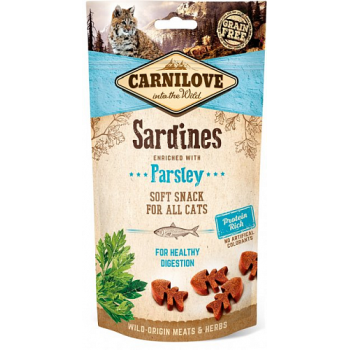 Carnilove Лакомства для котов Crunchy Snack Сардина и петрушка 50 г