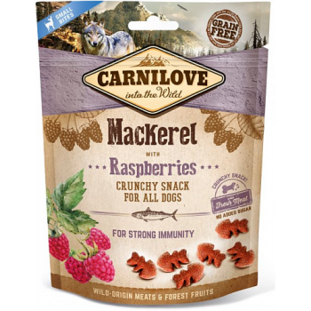 Carnilove Crunchy Snack Лакомства для собак Скумбрия и малина 200 г