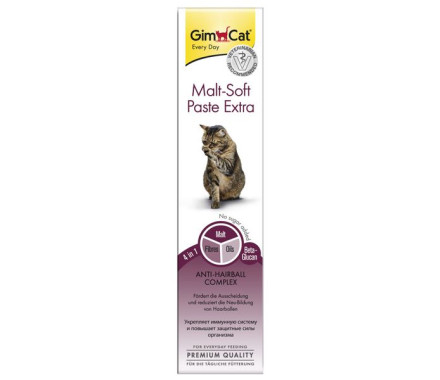 GimCat Malt‑soft Extra Паста для выведения шерсти у кошек 100 г
