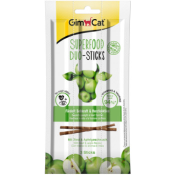 GimCat Ласощі для котів Палички Duo-Sticks Яловичина та яблука 3х5 г