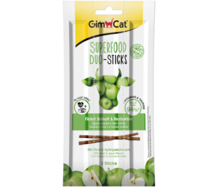 GimCat Ласощі для котів Палички Duo-Sticks Яловичина та яблука 3х5 г