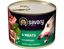 Savory Консерва для собак 4 вида мяса 200 г