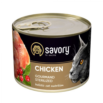 Savory Sterilised Консерва для котов Курица 200 г