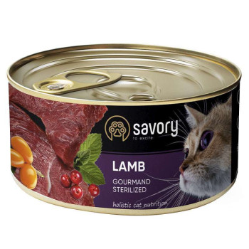 Savory Sterilised Консерва для котов Ягнёнок 200 г