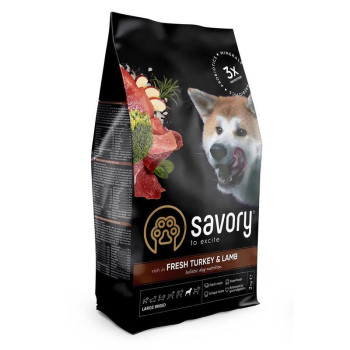 Savory Large Breed Сухой корм для собак Ягнёнок и индейка 3 кг
