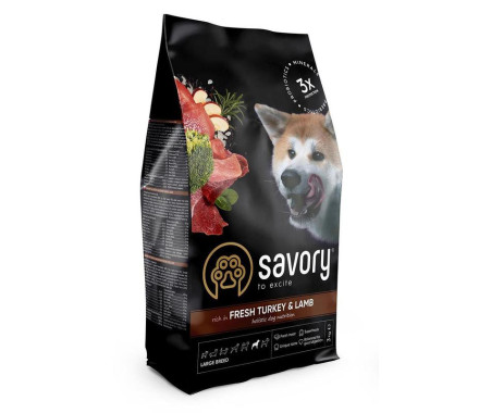 Savory Large Breed Сухой корм для собак Ягнёнок и индейка 3 кг