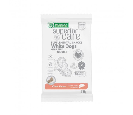 Nature\'s Protection Лакомства для собак Superior Care White Dogs Clear Vision Лосось 110 г