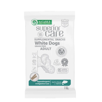 Nature\'s Protection Лакомства для собак Superior Care White Dogs Hypoallergenic & Digestive Лосось 110 г