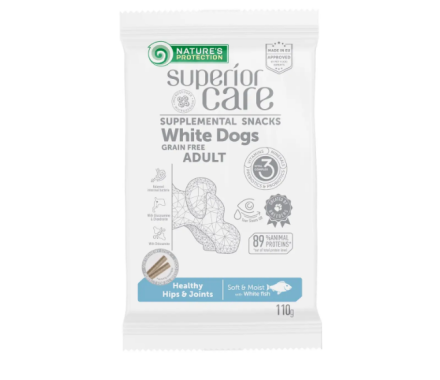 Nature\'s Protection Лакомства для собак Superior Care White Dogs Healthy Hips & Joints Рыба 110 г