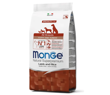 Monge Сухой корм для щенков All breeds Puppy&Junior Ягненок и рис 2,5 кг