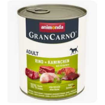 Animonda GranCarno Adult Консерва для собак с говядиной, кроликом и травами 800 г