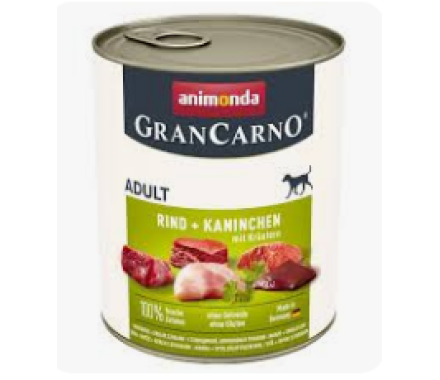 Animonda GranCarno Adult Консерва для собак с говядиной, кроликом и травами 800 г