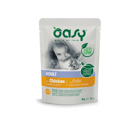 Oasy Вологий корм для котів Курка в соусі 85 г