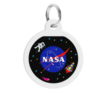 WAUDOG Smart ID Адресник для собак и котов QR-паспорт премиум d 25 мм NASA