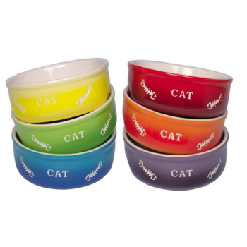 Nobby Миска для котов керамическая Cat Gradient 250 мл голубовато-белая