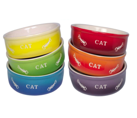 Nobby Миска для котов керамическая Cat Gradient 250 мл голубовато-белая