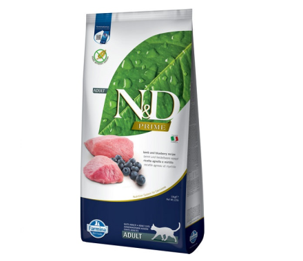 Farmina N&D Prime Grain Free Adult Сухой корм для кошек Ягнёнок и черника 10 кг