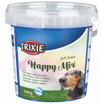 Trixie Ласощі для собак Happy Mix відро пластик 500 г