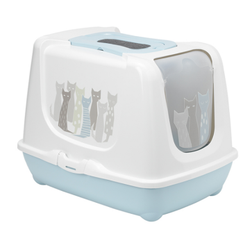 Moderna Туалет для котов закрытый Trendy Cat 50х39,5х37,5 см голубой