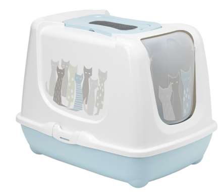 Moderna Туалет для котов закрытый Trendy Cat 50х39,5х37,5 см голубой