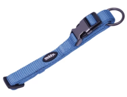 Nobby Ошейник для собак Classik Comfort M-L нейлон 2х40-55 см голубой
