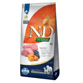 Farmina N&D Grain Free Adult Medium&Maxi Сухой корм для собак Тыква, Ягнёнок и черника 12 кг
