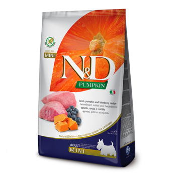 Farmina N&D Grain Free Adult Mini Сухой корм для собак Тыква, Ягнёнок и черника 2,5 кг