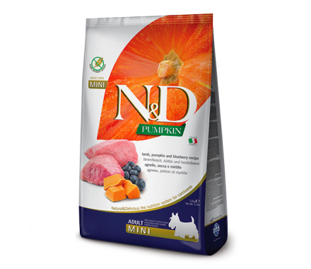 Farmina N&D Grain Free Adult Mini Сухой корм для собак Тыква, Ягнёнок и черника 2,5 кг