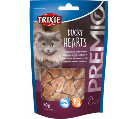 Trixie Ласощі для котів Premio Hearts Качка 50 г