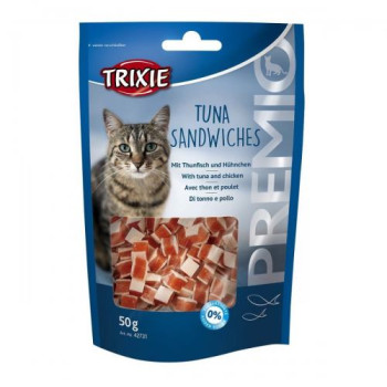 Trixie Ласощі для котів Premio Tuna Sandwiches Курка та риба 50 г