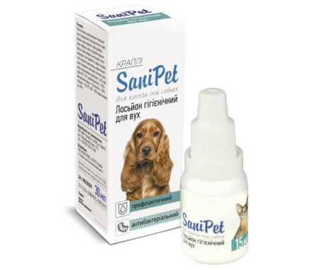 Природа Sani Pet Капли для ухода за ушами кошек и собак 15 мл