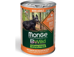 Monge Консерва для собак Bwild Mini Adult Утка с тыквой и цукини 400 г