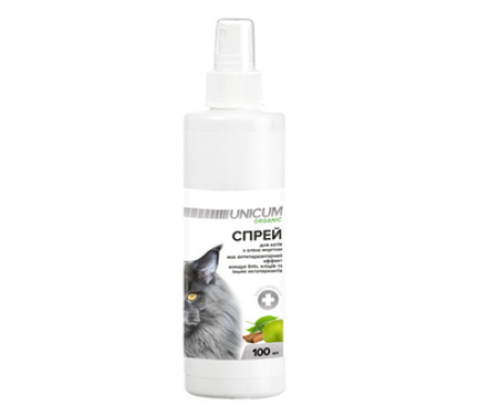 Unicum Organic Спрей от блох и клещей для кошек 100 мл