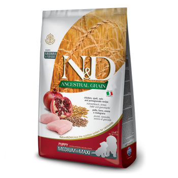 Farmina N&D Low Grain Puppy Medium&Maxi Сухой корм для щенков Курица с гранатом 2,5 кг