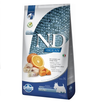 Farmina N & D Low Grain Ocean Adult Mini Dry Dogs For Dogs Cod and Orange 7 kg