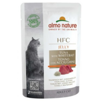 Almo Nature HFC Jelly Вологий корм для котів Тунець та мальок в желе 55 г
