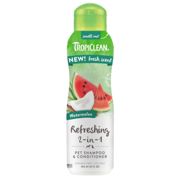 TropiClean Watermelon Шампунь для собак и кошек 2 в 1 для увлажнения шерсти 355 мл